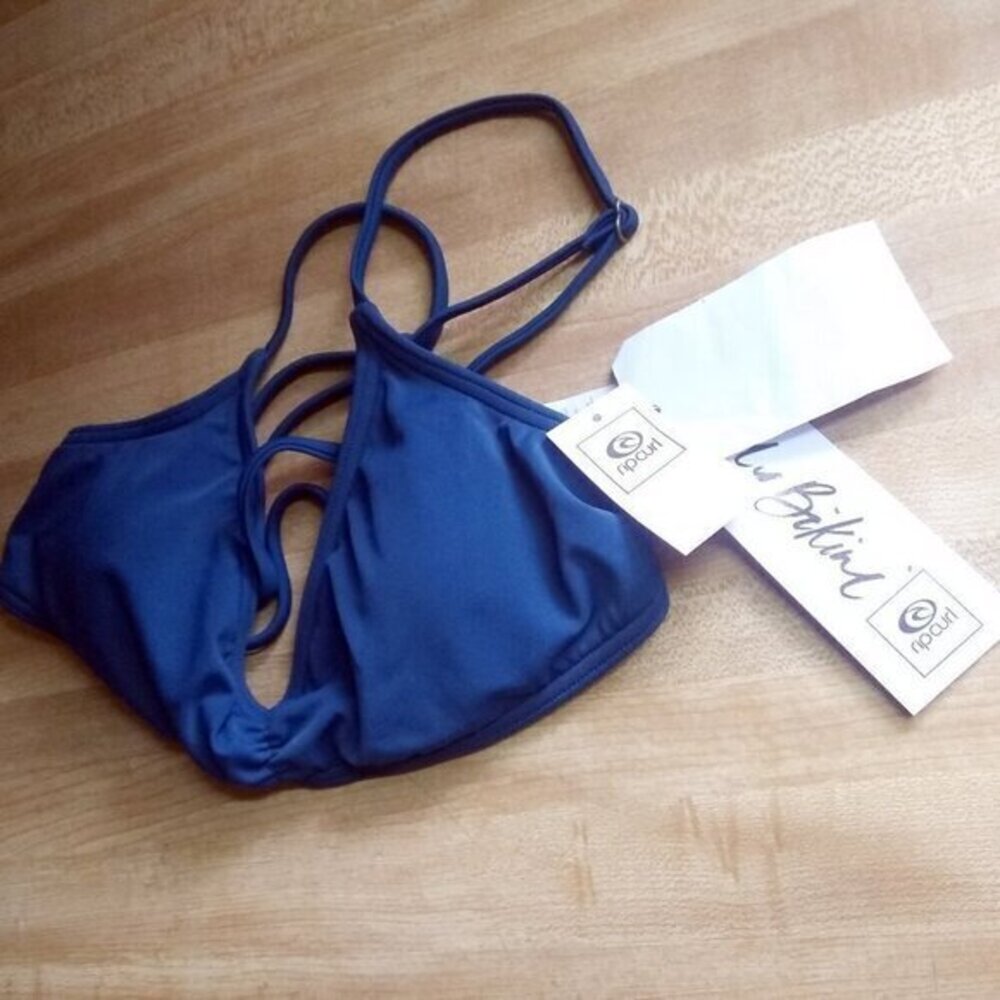 NWT Rip Curl ~ My Bikini ~ Blue Top ~ XS ~ Removable Padding ~ MSRP $39.95